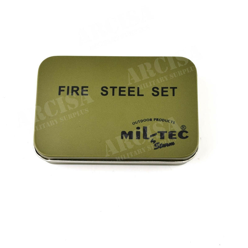 Originele MIL-TEC Fire Starter Kit Survival High Quality Fire Steel Set Boxed