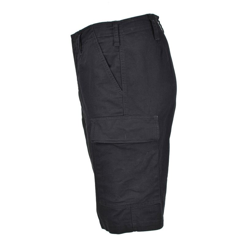 MIL-TEC merk Duitse legerstijl zwarte voorgesproken Moleskin Bermuda militaire shorts