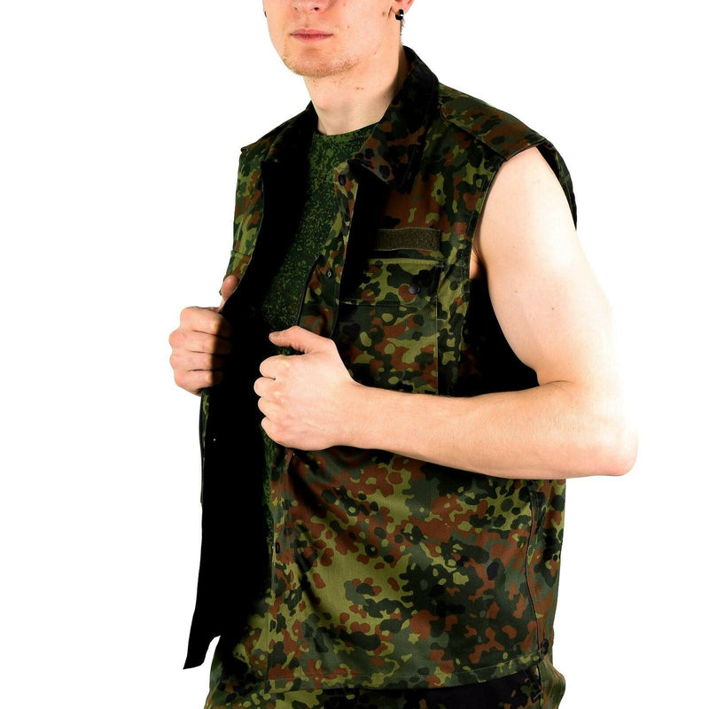 Origineel Duits legervest ritseld Flecktarn Camo tactisch gevecht BW Army Issue