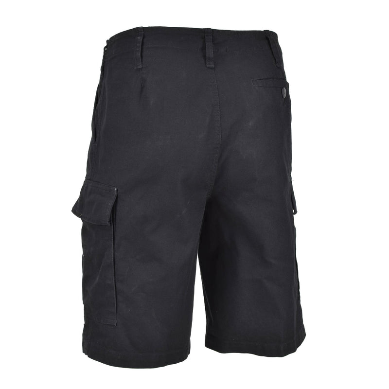 MIL-TEC merk Duitse legerstijl zwarte voorgesproken Moleskin Bermuda militaire shorts