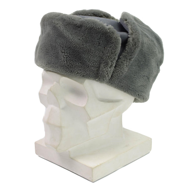 Originele Oost -Duitsland leger officier winterhoed koud weer ushanka faux fur nieuw