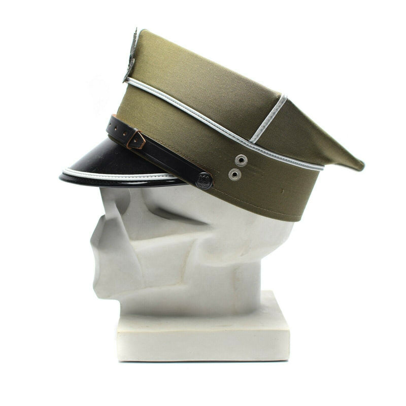 Echt Poolse militaire vizier Hoed Polen Army Officer Peak Eagle Cockade nieuw