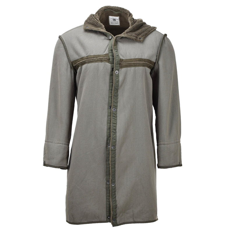Originele Duitse militaire Lange Parka Faux Fur Liner Thermal Hooded Army Olive