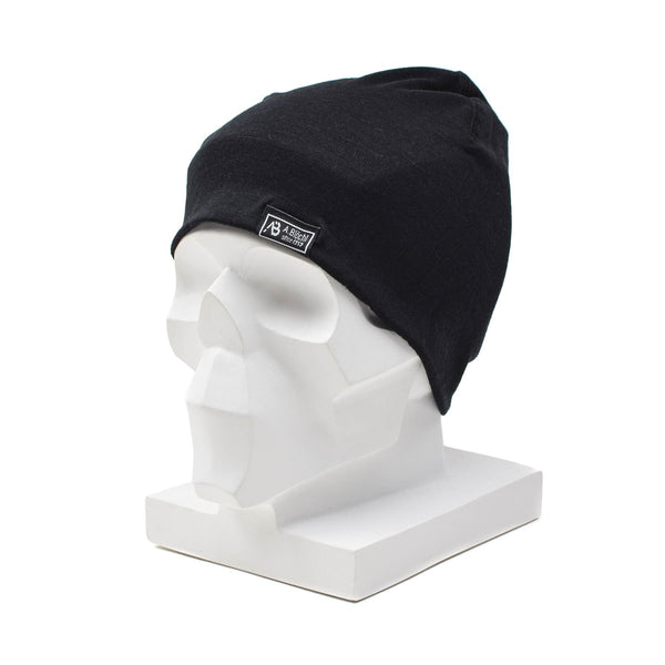 A.Blochl Merino Wool Watch Cap Sports wandelen Hoofdkleding Ademboos Black