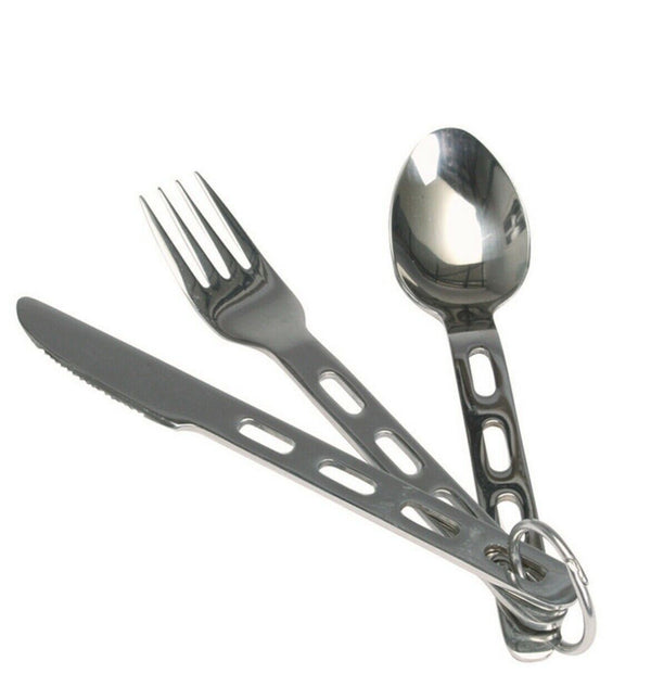 Roestvrijstalen bestek set 3 pc's eetgerei mes vork lepel flatwarea