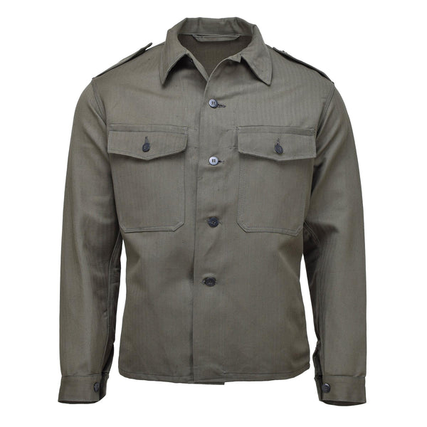 Originele Oostenrijkse militaire M59 Field Jacket Vintage WWII TROOPS SHIRT OLIVE NIEUW