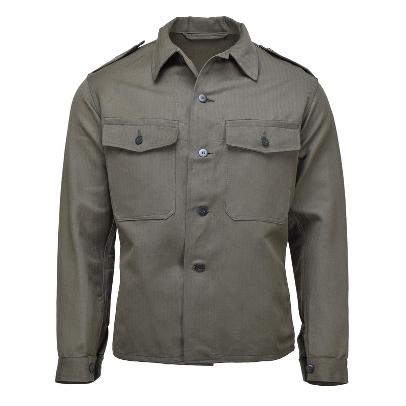 Originele Oostenrijkse militaire M59 Field Jacket Vintage WWII TROOPS SHIRT OLIVE NIEUW