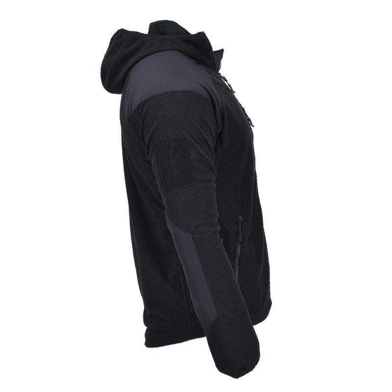 Blochl Brand Militaire stijl Thermal Jacket Fleece Hooded Hooded Black Nieuw