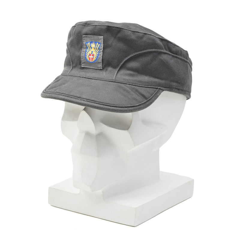 Origineel Deens militair grijs leger cap lichtgewicht opvouwbare oorklappen vintage nieuw