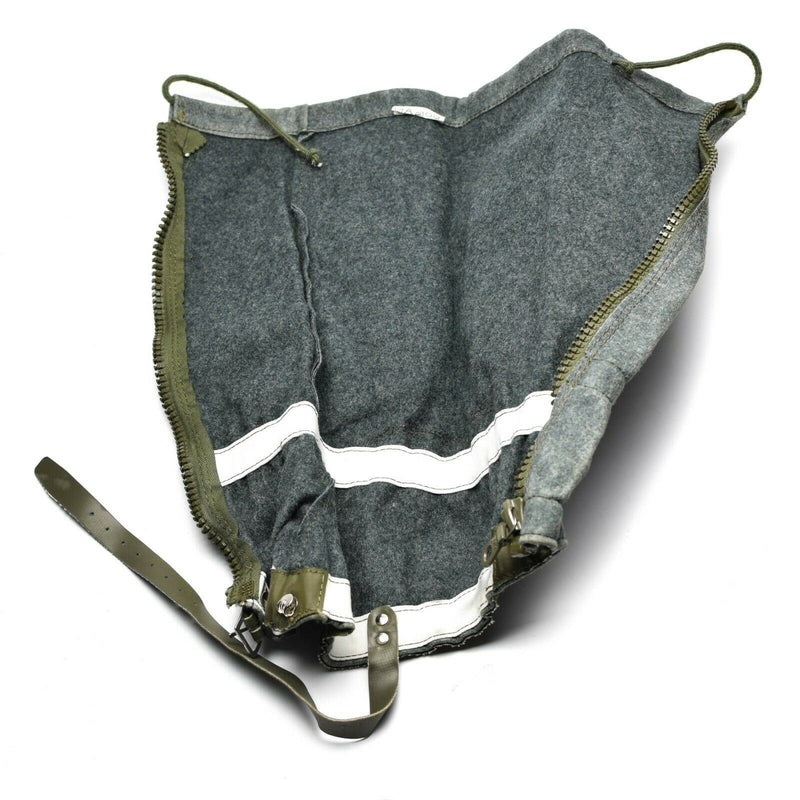 Echt Zwitserse leger Baiters Wool Gray Mountains wandelen militair overschot