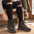 Originele Britse militaire wintersokken warm geribbeld gebreid EU 39-40 zwart