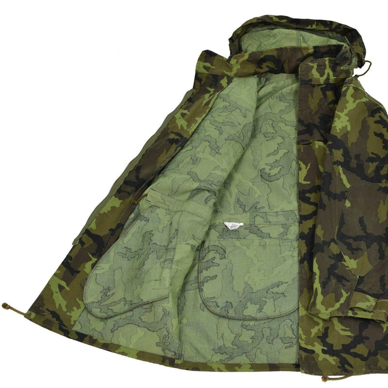 Originele Tsjechische leger militaire gevechten CZ 95 Camo Field Jacket Parka Hoodeded
