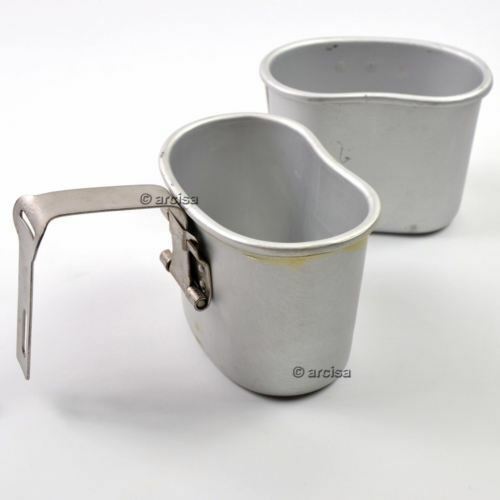 Origineel Belgisch leger Canteen Cup Mok Mess Aluminium Pot Bushcraft zoals US M1910