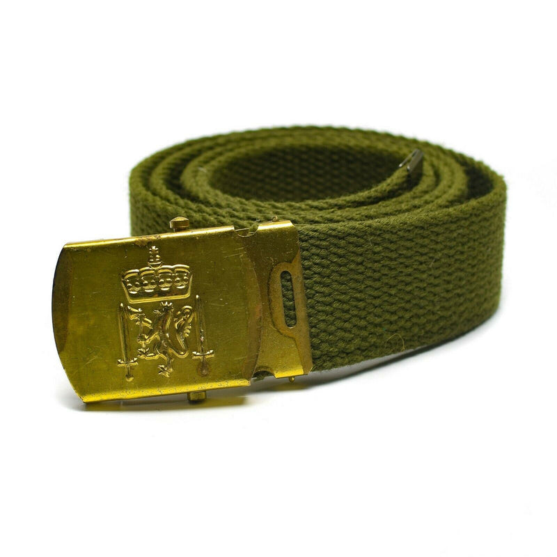 Origineel Deens leger olijfgroen riem militair canvas w buckle koninklijk Deens nieuw
