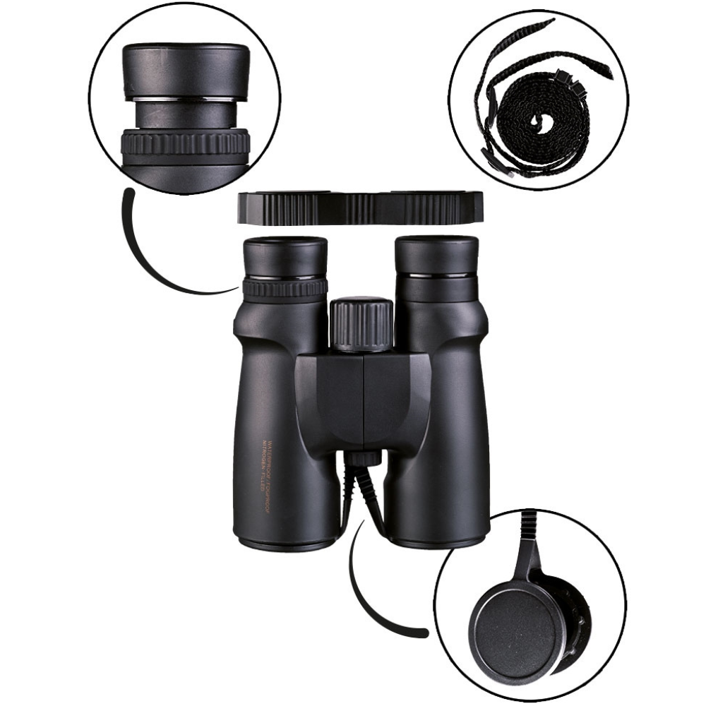 Mil-Tec waterdichte verrekijker 8x42 zwart outdoor jacht-wandeloptiek