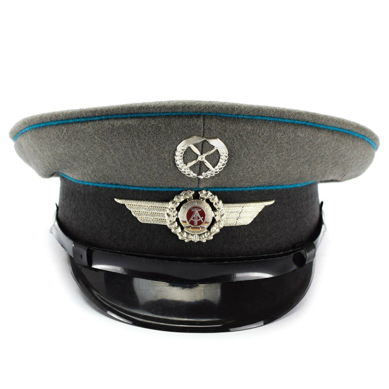Oorspronkelijke Oost -Duitse NVA -leger Vizier Cap Air Forces Military Peaked Hat Nieuw