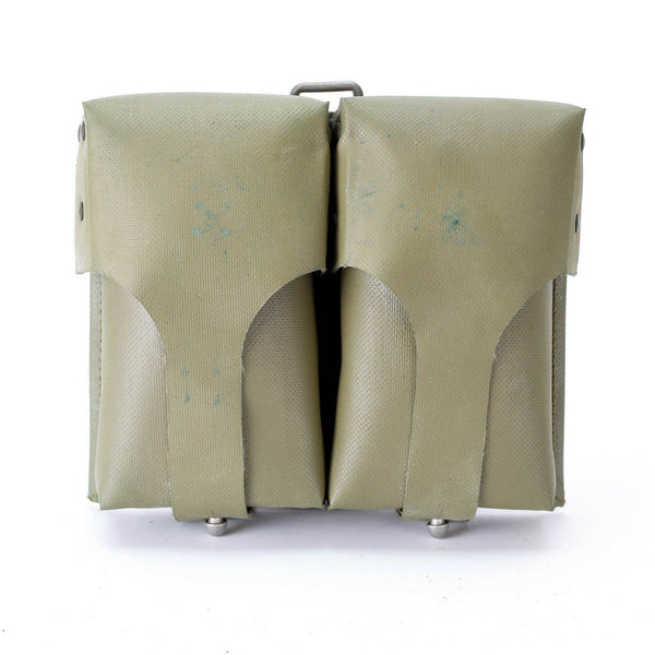 Originele Duitse leger munitie tijdschriften zakje dubbele pvc gecoate mags mag olive od