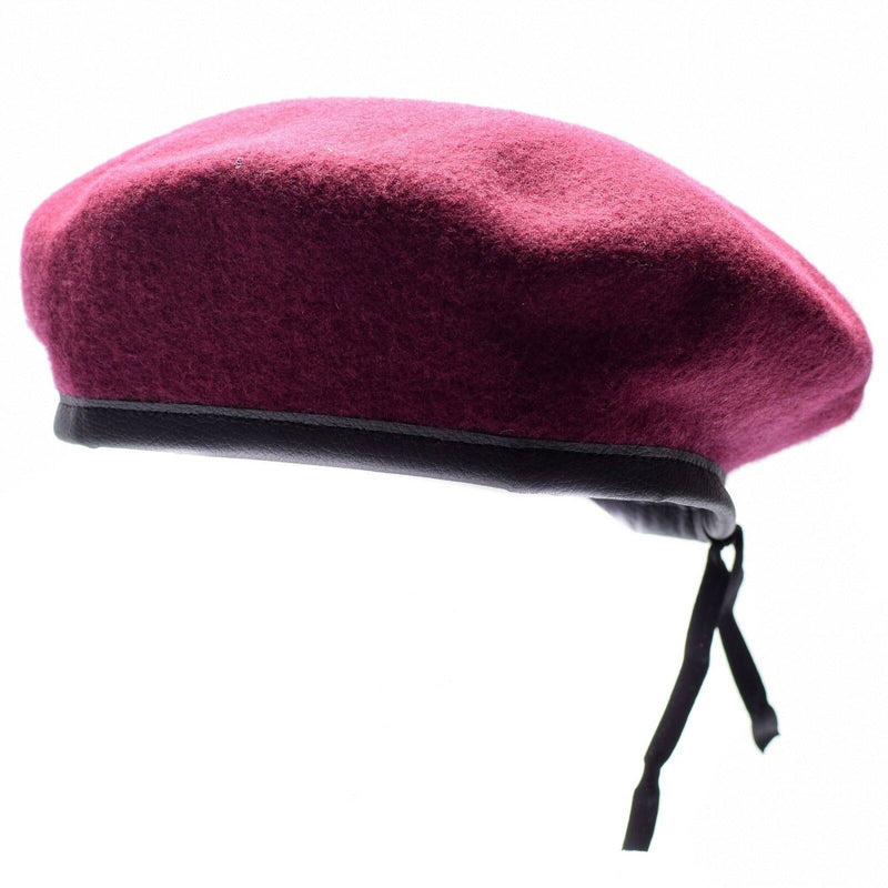 Echt Duits leger Bourgondische wijn baret militaire commando cap wolkwaliteit nieuw