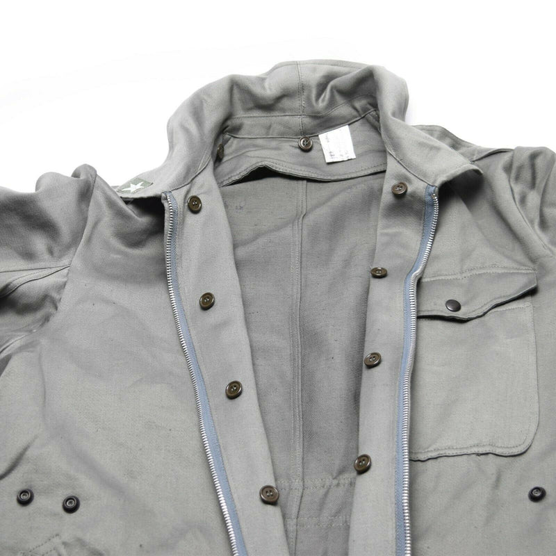 Echt Italiaans Leger Coverall Pak Military Gray Algemene jumpsuit Zip-front nieuw