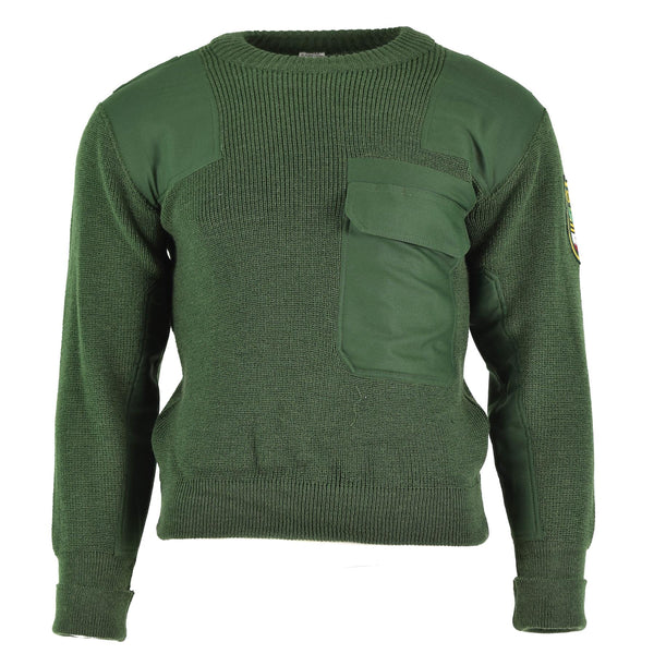 Echte Duitse legertroepen trui groene pullover militaire kwestie bdu jumper nieuw