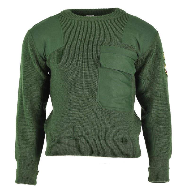 Echte Duitse legertroepen trui groene pullover militaire kwestie bdu jumper nieuw
