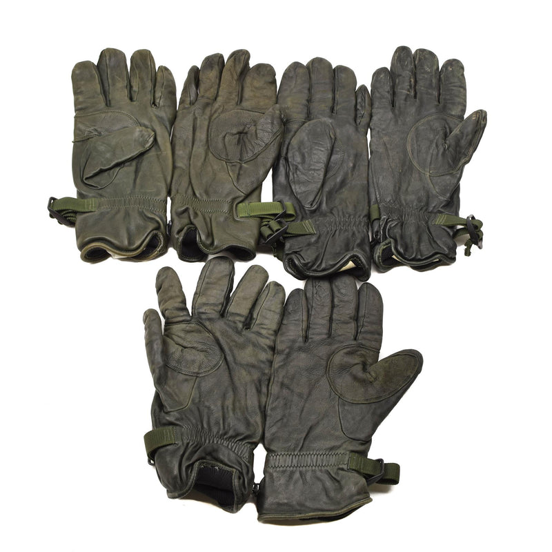 Originele Britse militaire MK II lederen handschoenen bekleed Dark Green Hand Protection