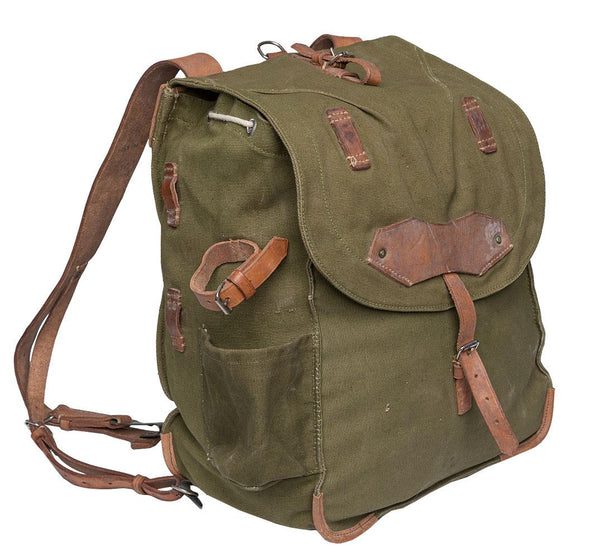 Echte Roemeens leger rugzak tas militaire surplus od schouderband canvas