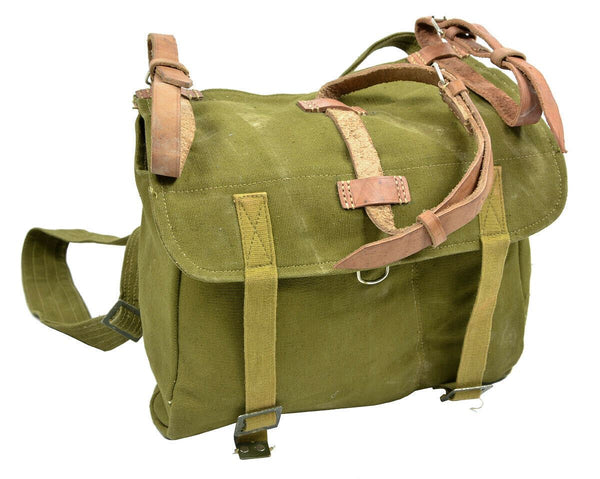 Echte Roemeens leger broodtas militair surplus olijf canvas haversack od