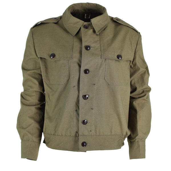 Originele Bulgaarse leger Field Troops Canvas Ike Jacket OD Militair Surplus Issue