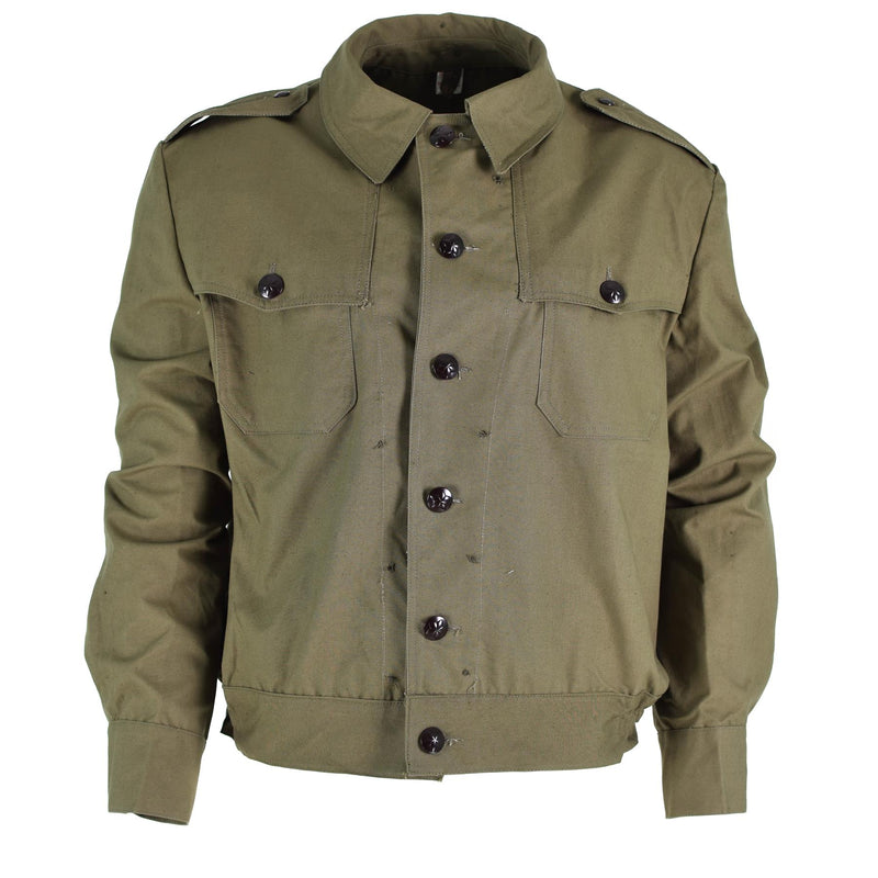 Originele Bulgaarse leger Field Troops Canvas Ike Jacket OD Militair Surplus Issue