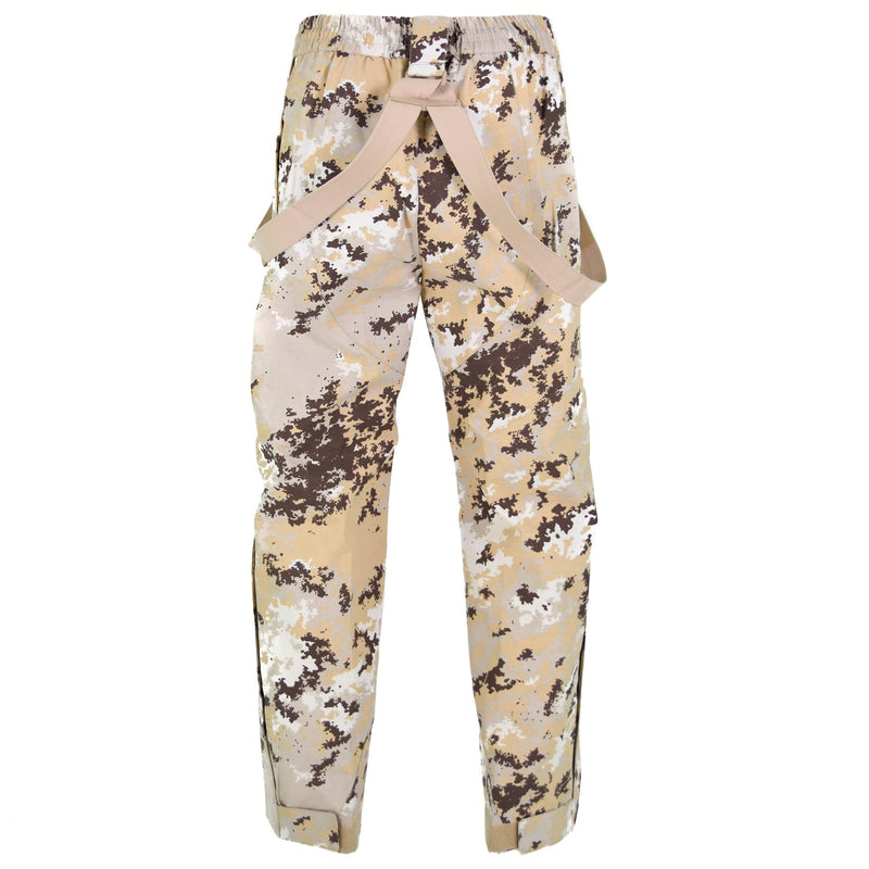 Originele Italiaanse luchtmacht broek Algemeen Bib & Brace Vegetata Desert Camo nieuw
