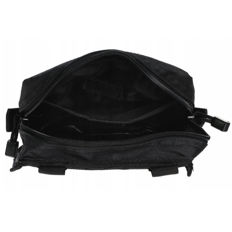 Mil-Tact Tactical Belt Pouch Molle Bevestiging Zipper Sluiting Hulpprogramma Zwart Zwart