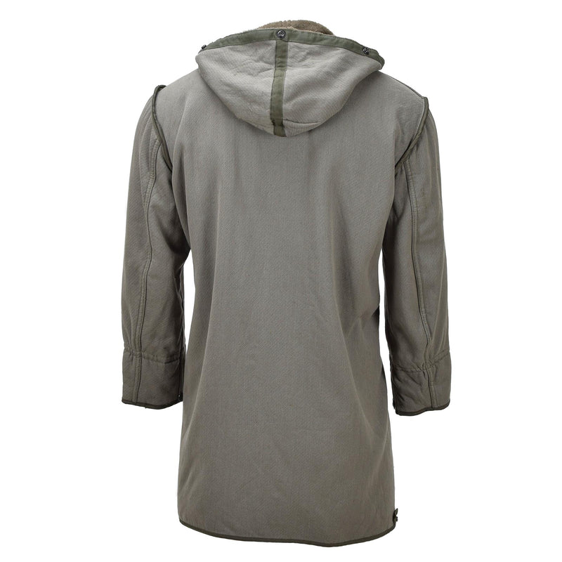 Originele Duitse militaire Lange Parka Faux Fur Liner Thermal Hooded Army Olive