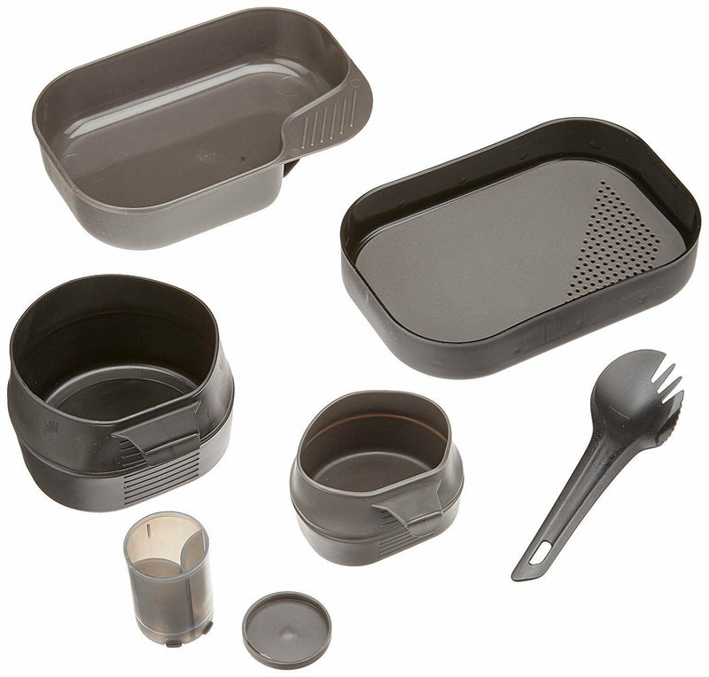 Merk Zweedse Wildo Camp A Box Olive Green Camping Kit Plates Cups Spork Outdoor