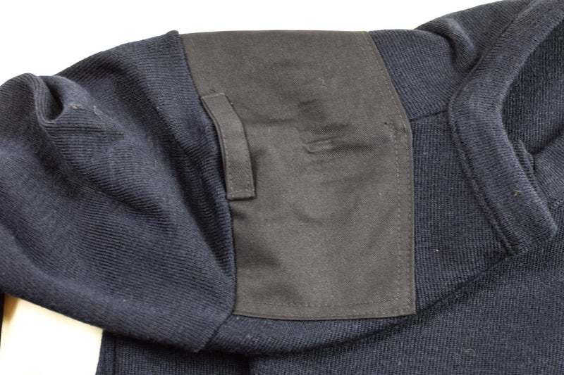 Echte Nederlandse leger trui blauwe jumper militaire pullover ronde nek officier