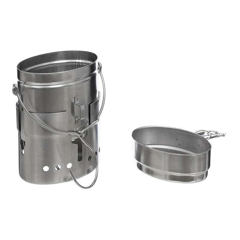 MFH Zweeds leger trangia puinhoop kit repro m40 roestvrij staal 1.5L camping brander