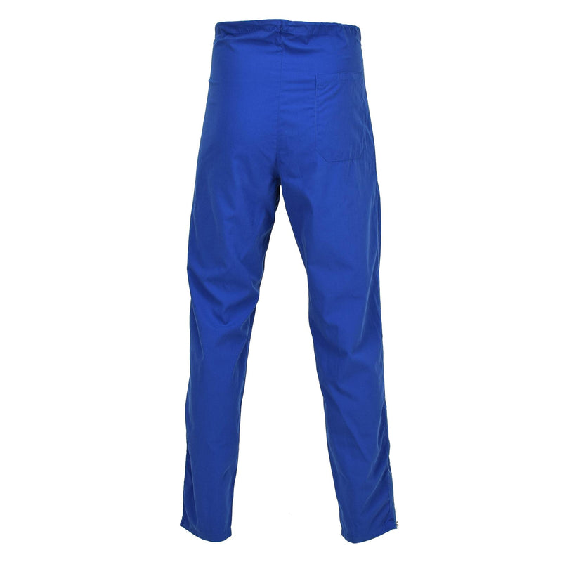Originele Zweedse militaire treffersbroek Verstelbare taillewerk Draag blauw