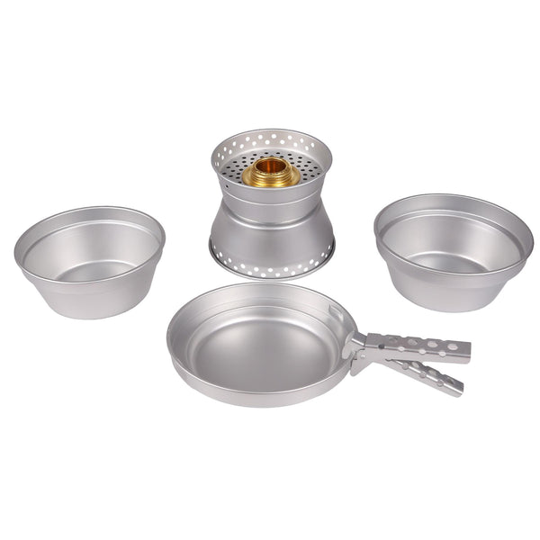MIL-TEC aluminium kookkachel Set wandelkookgerei Compact Camping Pan Pot Bowl