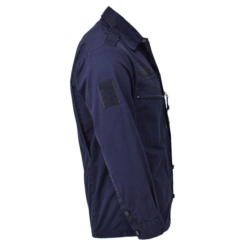 Origineel Nederlands legerjack werkkleding blauw uniform militair shirt met lange mouwen