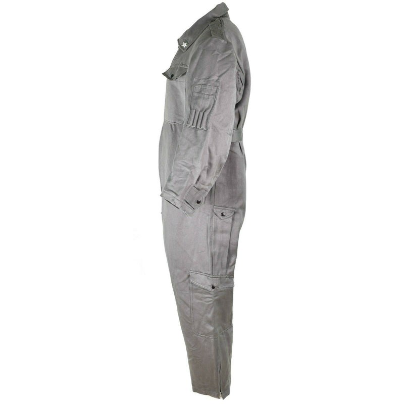 Echt Italiaans Leger Coverall Pak Military Gray Algemene jumpsuit Zip-front nieuw