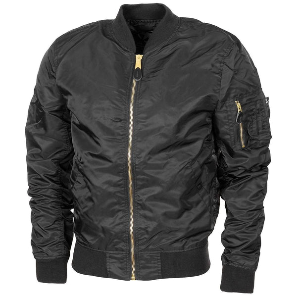 Amerikaanse militaire stijl jas Airforces Crew Uniform Bomber MA1 Winddicht Zwart nieuw