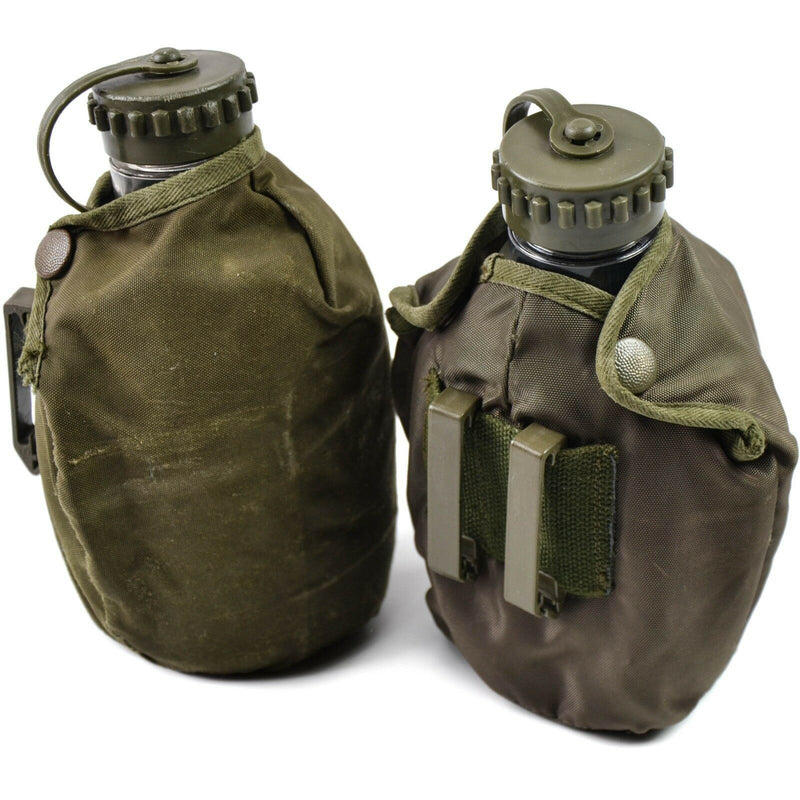 Origineel Oostenrijkse leger drink fles fles fles militaire kantine pot zakje