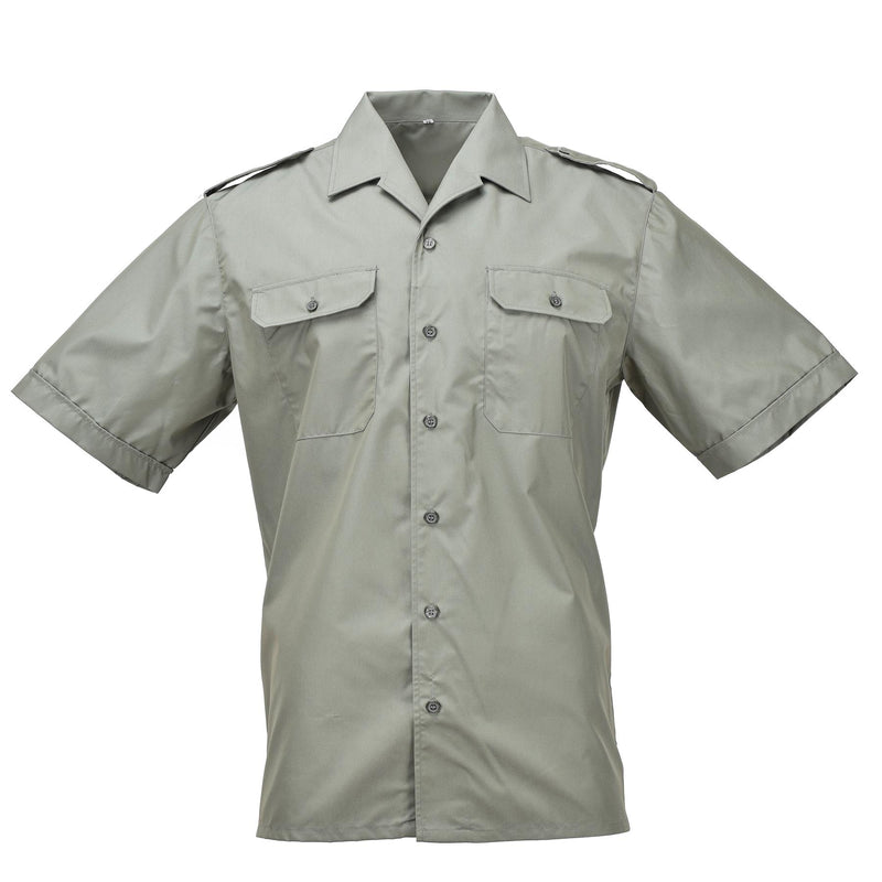 Echte Spaanse marine armada shirts mariniers olijf kort mouw formeel shirt nieuw