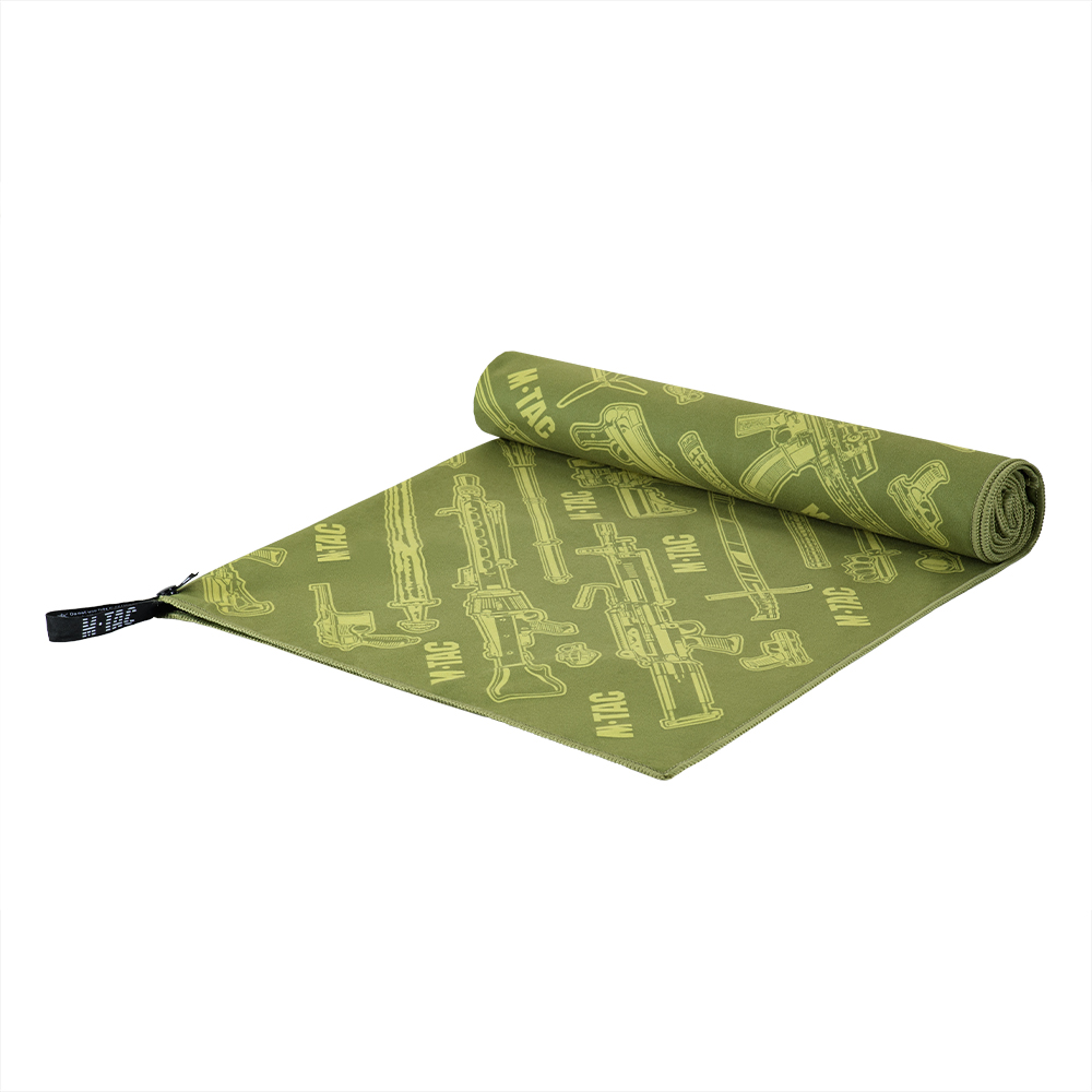 M-TAC microvezelhanddoek 150x75cm sneldrogend buiten reizen kamperen groen