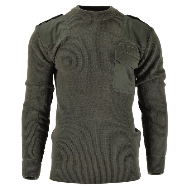 Mil-Tec Brand Men Sweater Duitse pullover Commando Jumper Olive Od Sweater Wool