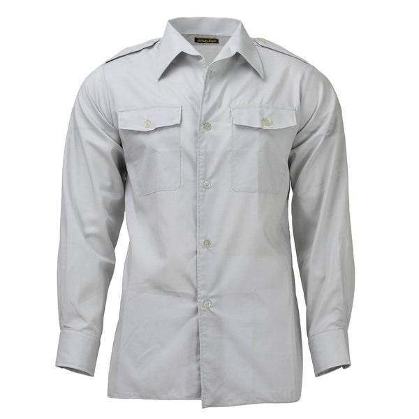 Originele Oostenrijkse legerklassieker shirts grijs grijze lichtgewicht uniform nieuw