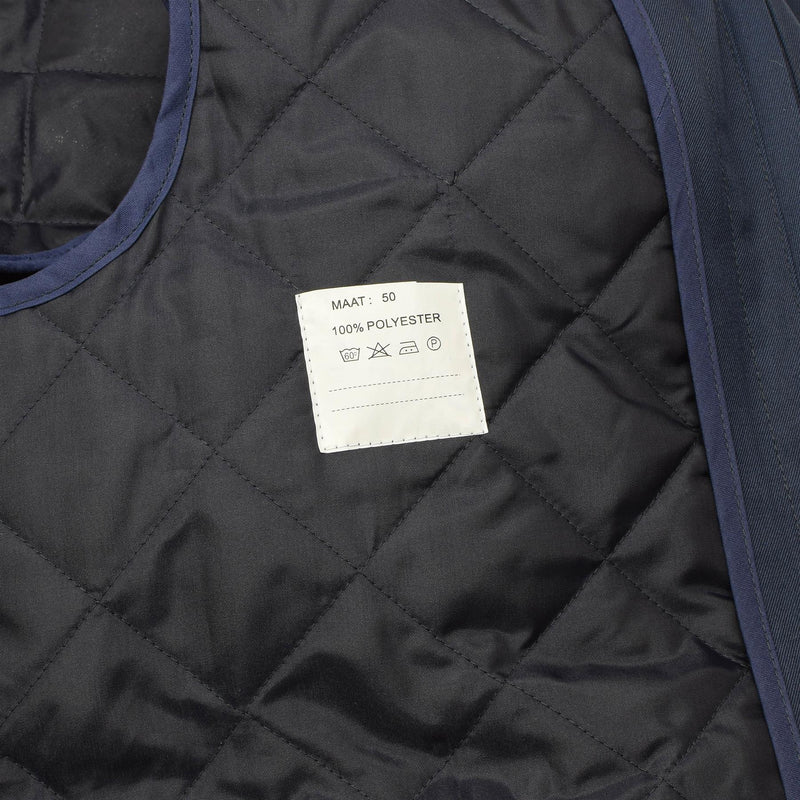 Originele Nederlandse militaire dames trench jas vast blauwe regenjas gewatteerde voering