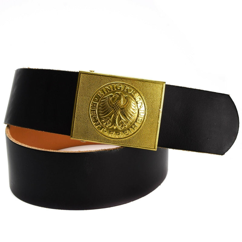 Originele Duitse leger marine zwarte lederen riem militaire uitgifte broek broek broek
