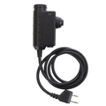 Earmor M52 PTT-adapter Midland 2-pins bekabelde tactische headsetkabel zwart