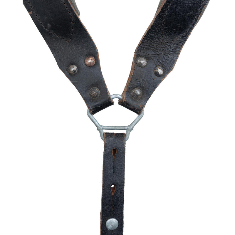 Origineel Oostenrijkse leger y-riem schetsen echt lederen vintage militair overschot